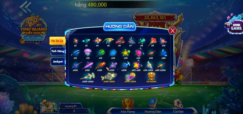 Bắn cá Thần Tài 789Club: Những tính năng mới cực đỉnh 4 Tiết lộ hệ số thưởng theo các loại cá