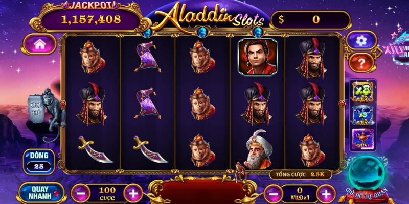 Quay slots 789Club: Hướng dẫn chơi bất bại cho game thủ 4 Game slots Aladdin Slots siêu hấp dẫn